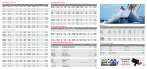 YANMAR HINNASTO 2014